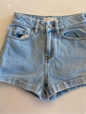 PacSun Light Wash High-Rise Denim Shorts
